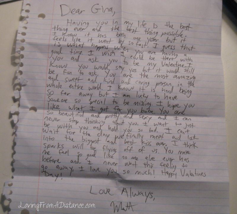 long distance relationship love letter