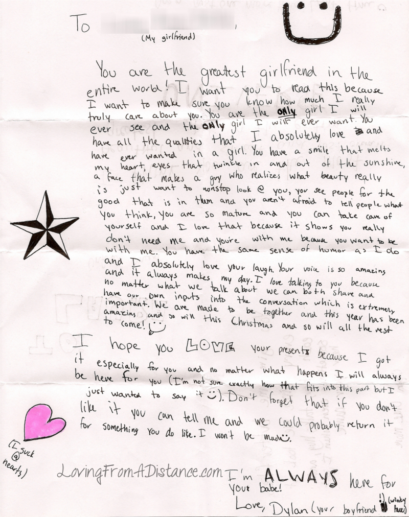 long distance relationship love letter