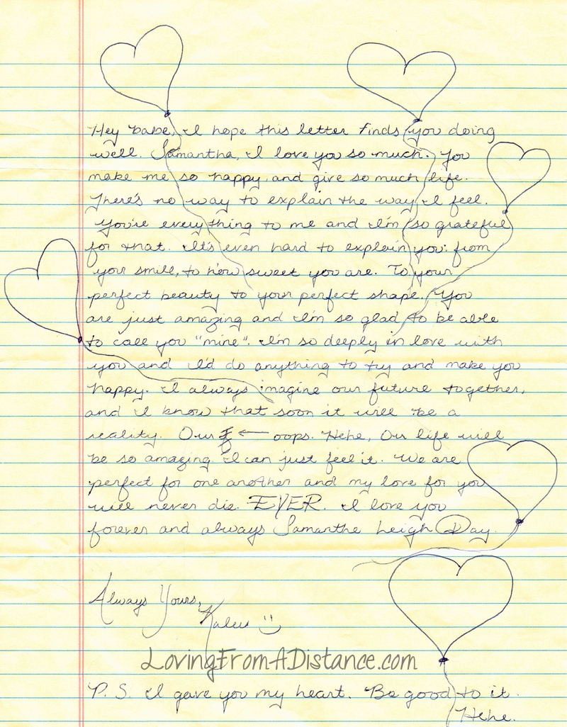 long distance relationship love letter