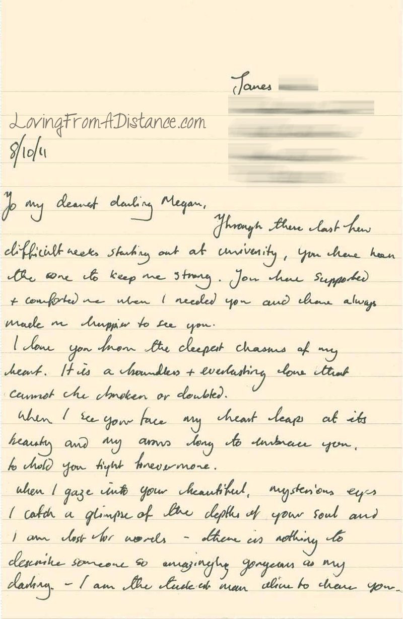 long distance relationship love letter