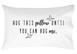hug this pillow until you can hug me